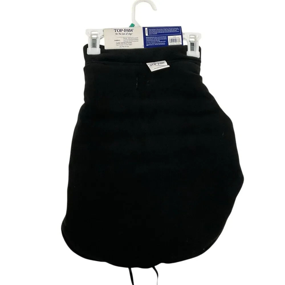 Top‎ Paw Size Large (17.5”) Black Reversible Puffer Dog Jacket Warm Winter NWT